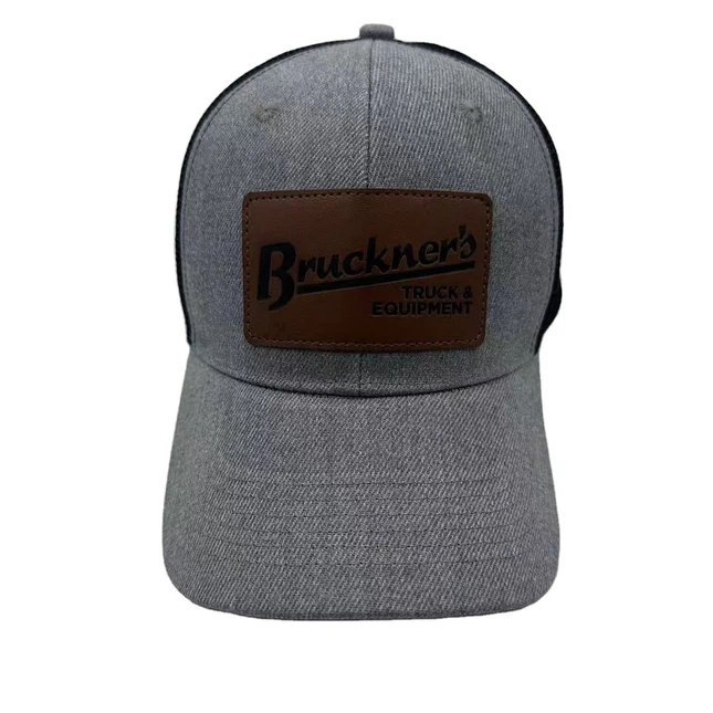 embossed-leather-patch-trucker-cap-detail embossed-leather-patch-trucker-cap-detail